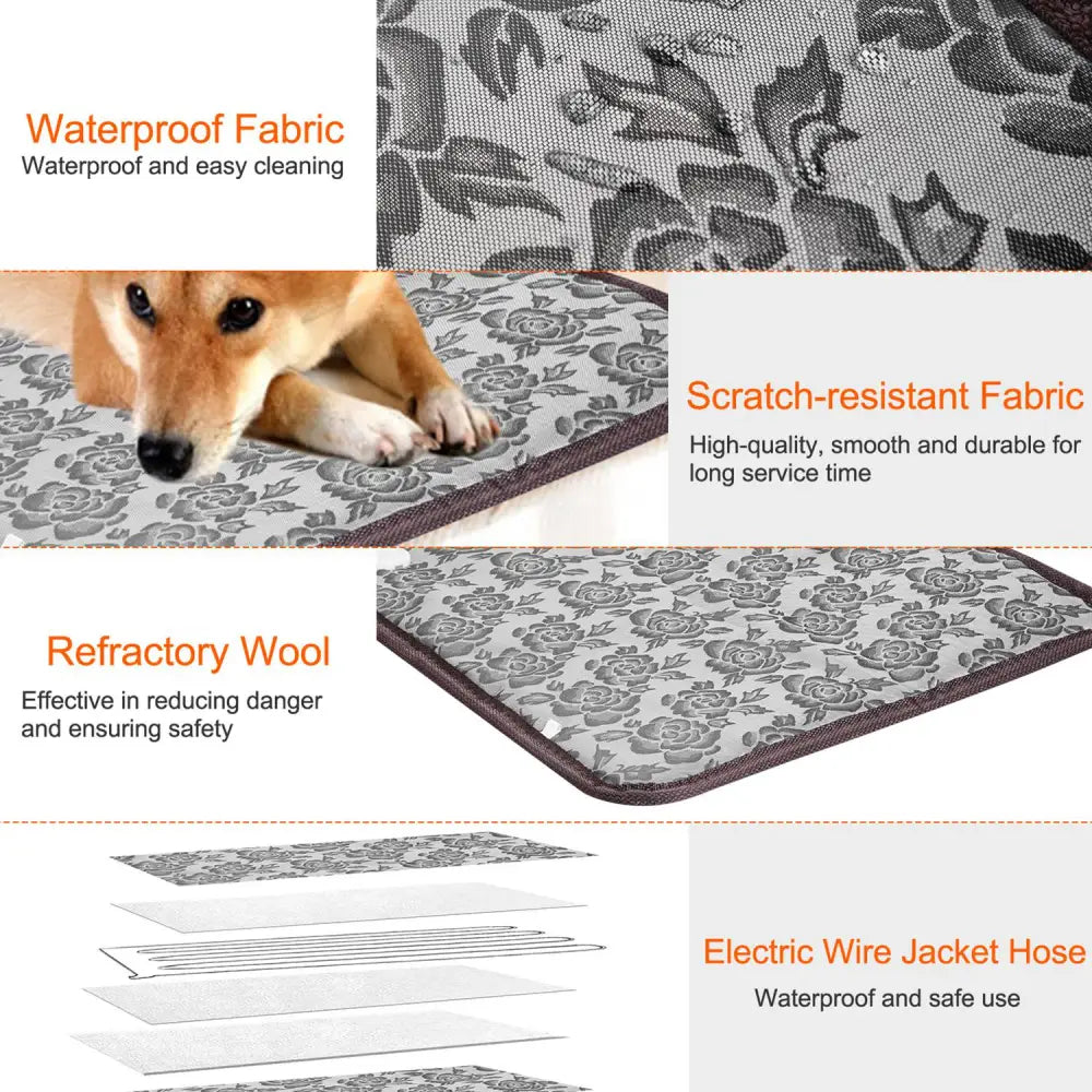 Medium 45x45 cm heating pad for dogs — soothing warmth for aging joints