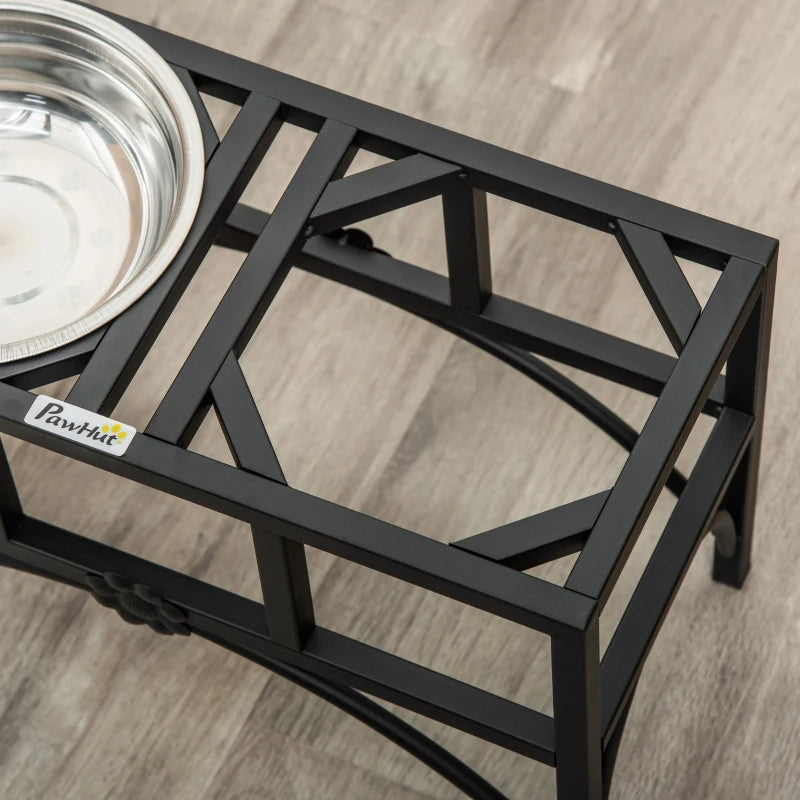 Elevated Dog Feeder for Medium Dogs - Stainless Steel Double Bowl Stand